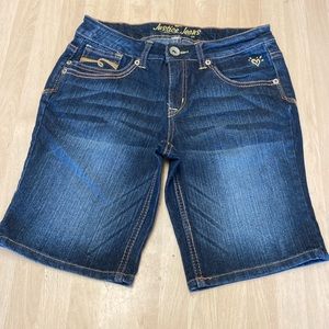 Justice Girls 16 Blue Denim Jean 28” Waist Shorts